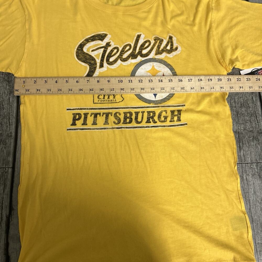 NWT Women’s ‘47 Brand Pittsburgh Steelers Tshirt Yellow Medium SS Soft! - Picture 6 of 8